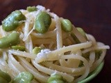 Linguine con fave e pecorino