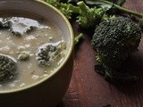 Minestra light di riso con broccoli e fagioli cannellini