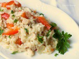 Risotto light veloce con peperoni e tonno