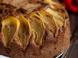 Torta integrale con cachi e mandorle