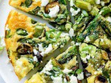 Asparagus And Mushroom Frittata With Goat Cheese