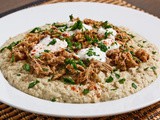 Baba Ghanoush Topped with Lamb and Yogurt Recipe