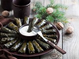 Baked grape leaves