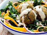 Baked Red Lentil Falafel Salad Recipe