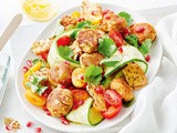 Broad bean falafels with fattoush recipe