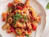 Chargrilled Mediterranean vegetable pasta