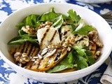 Chargrilled pumpkin and haloumi salad recipe