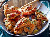 Chicken wings with coriander, garlic and lemon (jawaneh) recipe