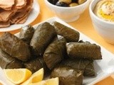 Chickpea & Bulgur Stuffed Grape Leaves Recipe