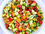 Chopped Tomato, Onion and Cucumber Salad