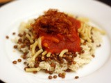 Dinner Tonight: Koshary (Rice, Lentils, and Pasta with Tomato Garlic Sauce) Recipe