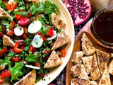 Fattoush With Za'atar, Sumac and Pomegranate Molasses Recipe (Traditional Lebanese Salad)