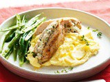 Feta and lemon stuffed chicken breasts with mash recipe