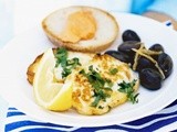 Fried haloumi with mint and lemon recipe