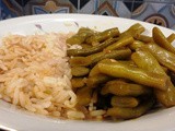 Green beans stew (loubyeh w rez) recipe