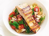 Grilled salmon with fattoush recipe