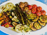 Grilled Vegetable Platter with Lemon, Garlic and Mint