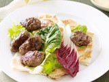 Lamb kofta with Lebanese bread and hommus recipe