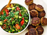 Lamb koftas with rustic tabouli recipe