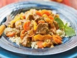 Lamb with Dates, Apricots, and Saffron over Couscous Recipe