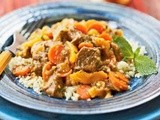 Lamb with Dates, Apricots, and Saffron over Couscous Recipe