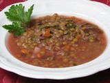 Lebanese Lemon Lentil Soup with Swiss Chard Recipe