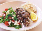 Lemon and oregano lamb kebabs recipe