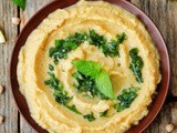 Lemony Hummus with Basil Dressing Recipe