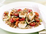 Lentil and haloumi salad recipe