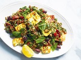 Lentil tabbouleh with haloumi recipe