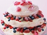 Meringue cake with rosewater cream recipe