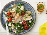 Pepper chicken and pearl couscous salad with Persian feta recipe