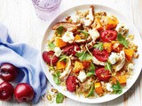 Persian chicken and roasted plum salad recipe