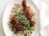 Persian chicken with lentil rice recipe
