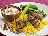 Quick Lamb Kofta with Harissa Yogurt Sauce Recipe