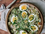 Quinoa, apple and roasted fennel and parsnip salad with honey vinaigrette recipe