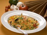 Rice with sea food and vegetables recipe