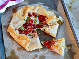 Savory Phyllo Galette with Labneh, Tomatoes and Olives