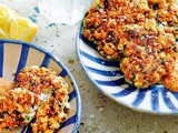 Sea bass köfte with charred capsicum sauce (fish cake) recipe