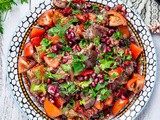 Smoky Aubergine Salad with Red Pepper Recipe