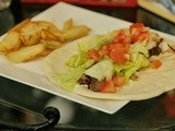 Souvlaki style roasted bbq Lamb steaks, with Green Salad and Roasted Potato Chips Recipe