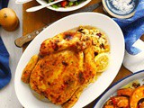 Spiced Butter and Lemon Chicken with Couscous Stuffing