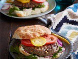 Spiced lamb pine nut burgers with tahini yoghurt recipe