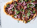 Spicy Lamb Pizza With Parsley–Red Onion Salad