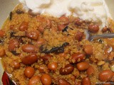 Stew of Pinto Beans and Cracked Wheat in Caramelized Onions – Mujaddara bi Fasoulia Recipe
