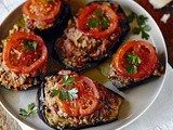 Stuffed eggplant with lamb or beef (karniyarik) recipe