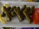 Stuffed grape leaves (vegetarian)