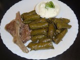 Stuffed Vine Leaves and Lamb Chops Recipe