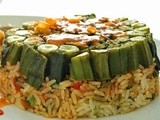 Upside down okra rice casserole recipe