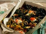 Wild greens, sucuk and eggs recipe